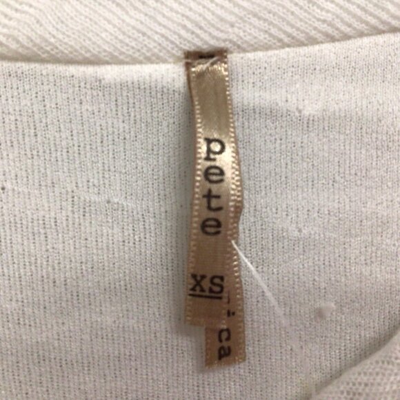 PETE COLLECTION Designer NWT Ruched Bodycon Mini Dress Ivory Size XS - Picture 5 of 9